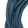 Baumwollband mit Silber-Verschluss, dunkelblau, 1,5mm x 45cm