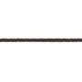Lederband geflochten braun/dunkelbraun mit Karabiner 925 Silber, 3mm x 50cm