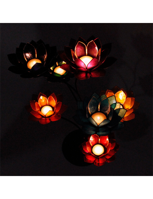 Teelichthalter - Chakra Baum /Teelicht Ständer - Grün - mit 7 Armen ca.  57x35cm