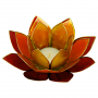 Teelichthalter - Capiz Muschel - Lotus Licht - Sunshine mit gold - ca. 13,5x5,5 cm