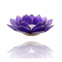 Lotus Capiz Licht - indigo/purpur (Chakra 6) - mit goldfarbige Rand
