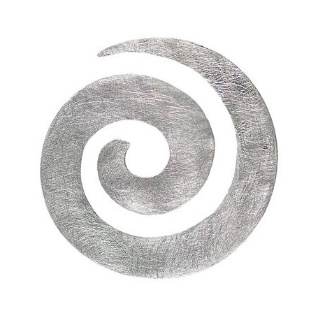 Anhänger - Spirale, Silber matt, 40mm