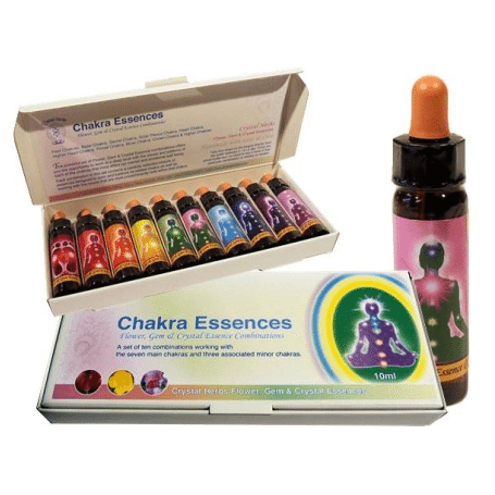 Crystal Herbs - Essenzen - Chakra - alle 10 Chakras im Set - je 10 ml - 100 ml