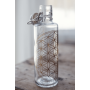Soulbottle - Glasflasche - mit Blume des Lebens - Gold - Bügelverschluss - 600ml