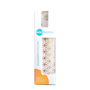 Soulbottle - Glasflasche - mit Blume des Lebens - Gold - Bügelverschluss - 600ml