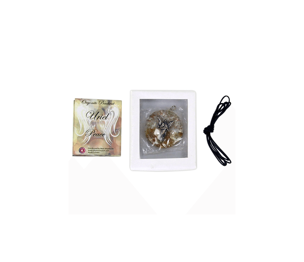 Anhänger - Orgonit - Rund - OHM Zeichen - Gold - Amethyst - ca. 4cm