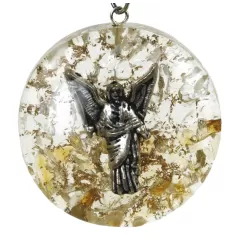 Anhänger - Orgonit - Erzengel Uriel - Rund - Citrin und Bergkristall - ca. 4 cm