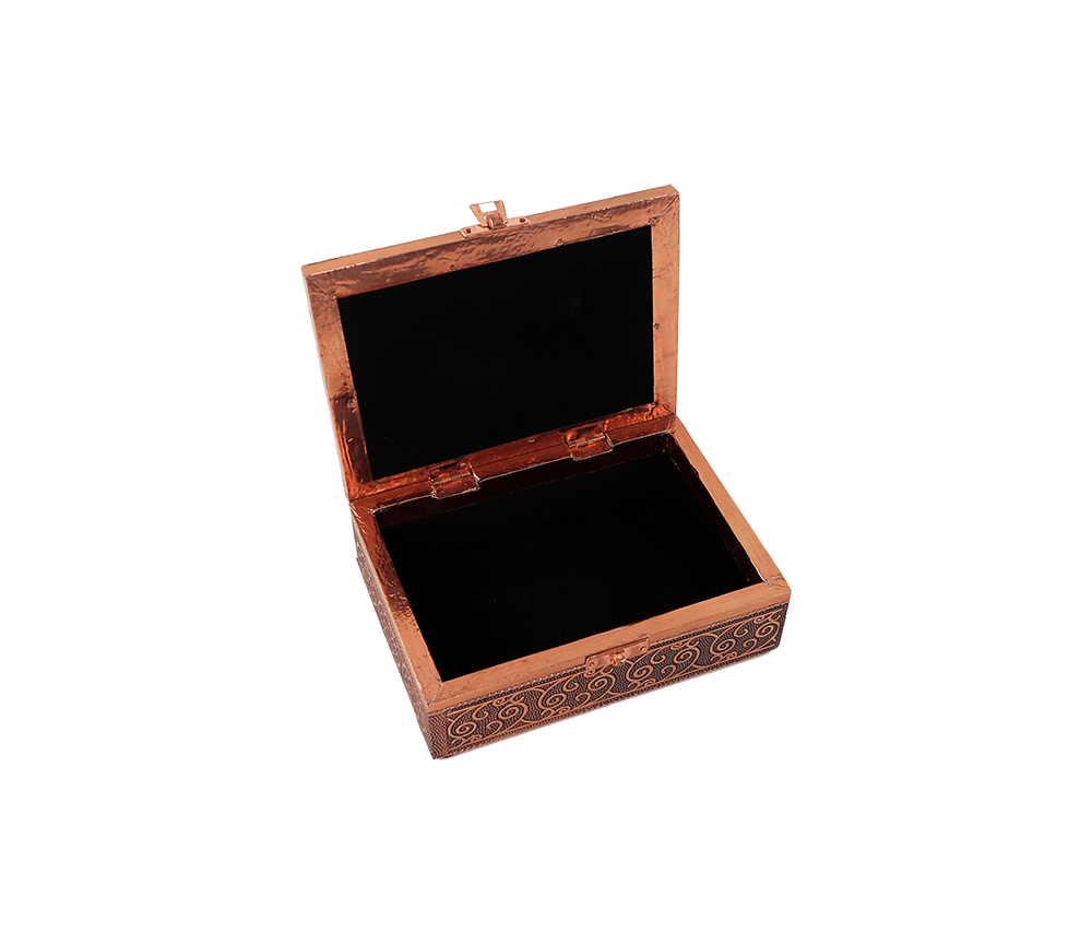 Schmuckkästchen - Aufbewahrungskästchen - Pentagramm - Rechteckig -  schwarz/silber - ca. 18x13x6 cm