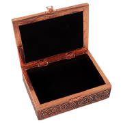 Schmuckkästchen - Aufbewahrungskästchen - Pentagramm - Rechteckig - schwarz/silber - ca. 18x13x6 cm