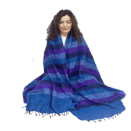 Decke - Meditation & Yoga - XL - blau/violett - ca. 115x245cm