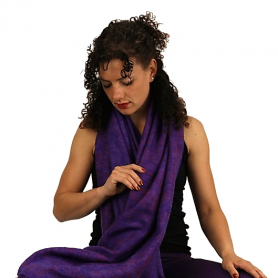 Schal - Umschlagstuch - Meditation & Yoga - Violett - ca. 200x80cm