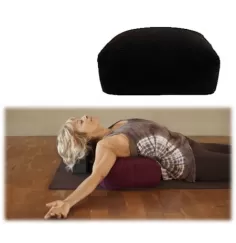 Kissen - Meditation & Yoga - Rechteckig - Baumwolle - schwarz - ca. 38x28x13 cm