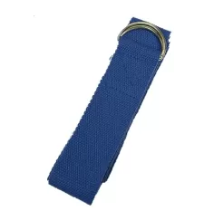 Yogi & Yogini - Yoga Zubehör - Yogagurt D-Ring mit Schnalle - Baumwolle - Blau - ca. 250x4 cm
