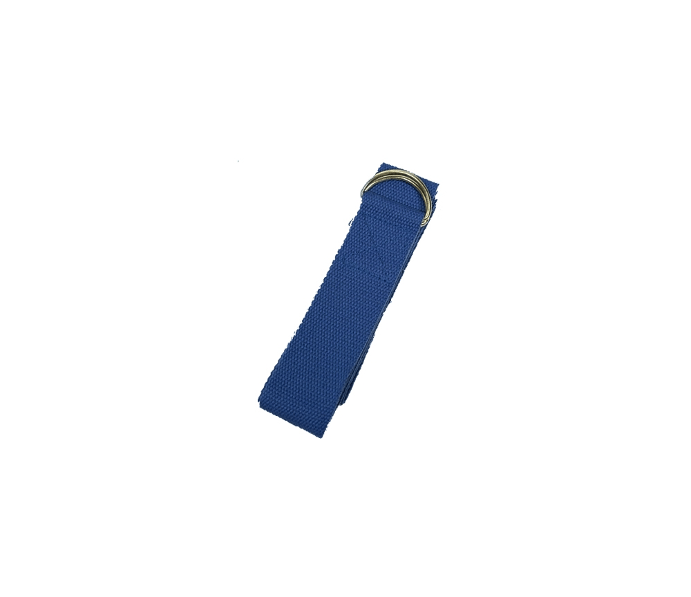 Yogi & Yogini - Yoga Zubehör - Yogagurt D-Ring mit Schnalle - Baumwolle - Blau - ca. 250x4 cm