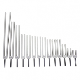 Stimmgabel - Meridian Set - 12 Meridiane + 2 zen. Gefäße - aus Aluminium - 14 er Set - ca. 40x37 cm