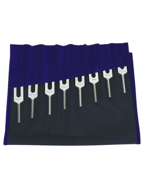 Stimmgabel - Meridian Set - 12 Meridiane + 2 zen. Gefäße - aus Aluminium - 14 er Set - ca. 40x37 cm