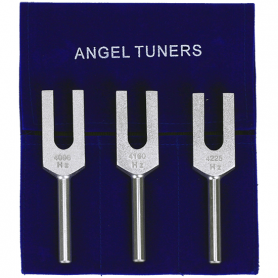 Stimmgabel - Engel Tuner- 3 Crystal Tuner - aus Aluminium - 3 er Set - ca. 15x13 cm