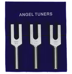 Stimmgabel - Engel Tuner- 3 Crystal Tuner - aus Aluminium - 3 er Set - ca. 15x13 cm