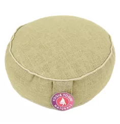 Yogi & Yogini - Kissen - Meditationskissen - Rund - Hanf - Beige /Natur - ca. 32,5x11 cm