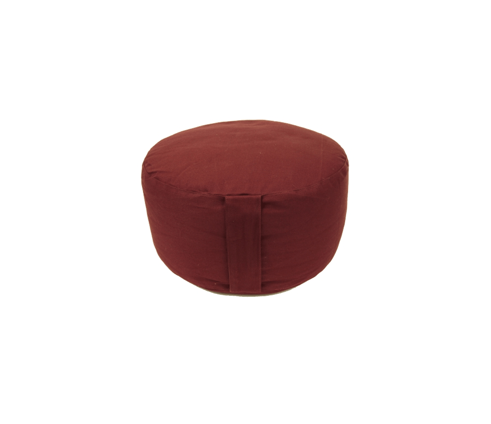 Yogi & Yogini - Kissen - Meditationskissen - Rund - XXL - Bio-Baumwolle - Rot - ca. 36x22 cm