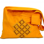 Tasche - Lama mit endlosem Knoten - Orange ca. 40x36x86cm