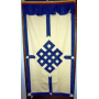 Hängedekoration - Türvorhang - Tibetisch - Blau/ Creme - Baumwolle - ca. 178x85 cm