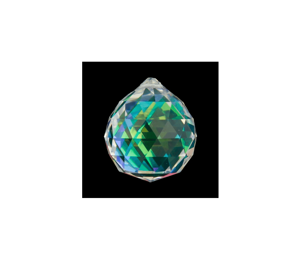Feng-Shui - Regenbogen - Kristall - Kugel - Perlmutt Dunkel - AAA Qualität - ca. 4 cm