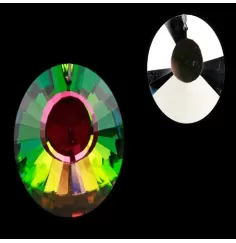 Feng-Shui - Regenbogen - Kristall - Oval/Panorama - Multicolor - ca. 3,7x5 cm