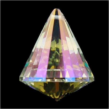 Feng-Shui - Regenbogen - Kristall - Kegel - Perlmutt - AAA Qualität - ca. 4,2x5,3 cm