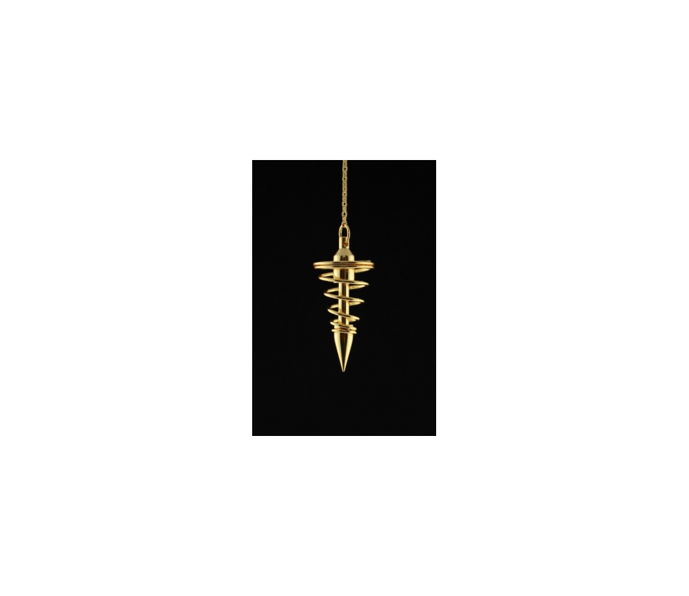 Pendel - Spirale - Messing - Gold - ca. 4cm