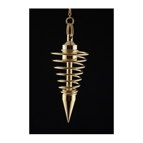 Pendel - Spirale - Messing - Gold - ca. 6cm