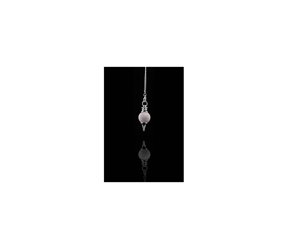 Pendel - Edelstein - Weißer Achat - Silber - ca. 3,5x1,7cm