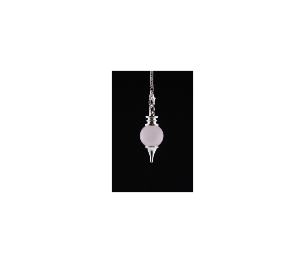 Pendel - Edelstein - Rosenquarz - Silber - ca. 3,5x1,7cm