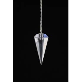 Pendel - Edelstein - Bergkristall mit facettierter Spitze - Silber - ca. 3,5cm