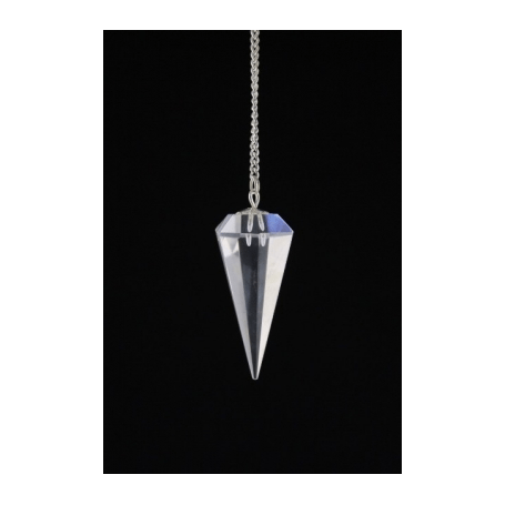 Pendel - Edelstein - Bergkristall mit facettierter Spitze - Silber - ca. 3,5cm