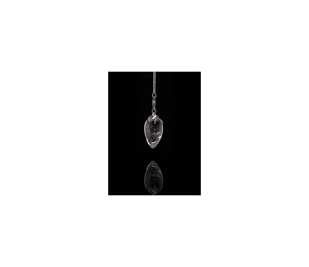 Pendel - Edelstein - Bergkristall Spitze - Lotus - Silber - ca. 2,5-3 cm