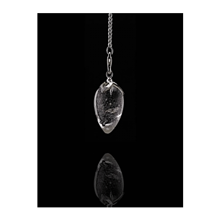 Pendel - Edelstein - Bergkristall Spitze - Lotus - Silber - ca. 2,5-3 cm