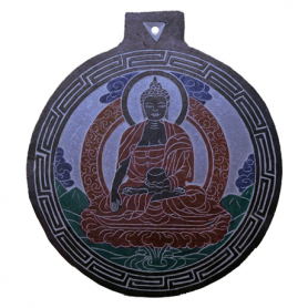 Hängende Dekoration - Bild /Relief - Buddha - aus Tonschiefer - ca. 17,5cm