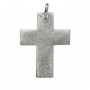 Anhänger - Passions-Kreuz, breit, 925 Silber, matt