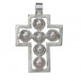 Anhänger - Passions-Kreuz, mit Perlen, 925 Silber, matt
