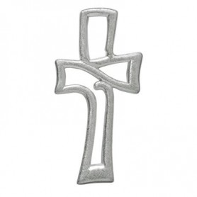 Anhänger - Durchbrochenes Kreuz, 925 Silber, matt