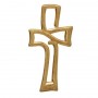 Anhänger - Durchbrochenes Kreuz, 925 Silber vergoldet, matt