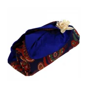 Decke - Mandala - für Strand, Picknick & Freizeit - Baumwolle - Blau/Orange -Rund - ca. 150 cm