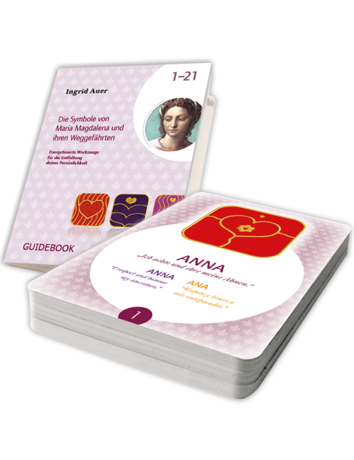 Ingrid Auer - Energetisiertes Kartenset  Maria-Magdalena-Symbole  DEUTSCH mit Guidebook