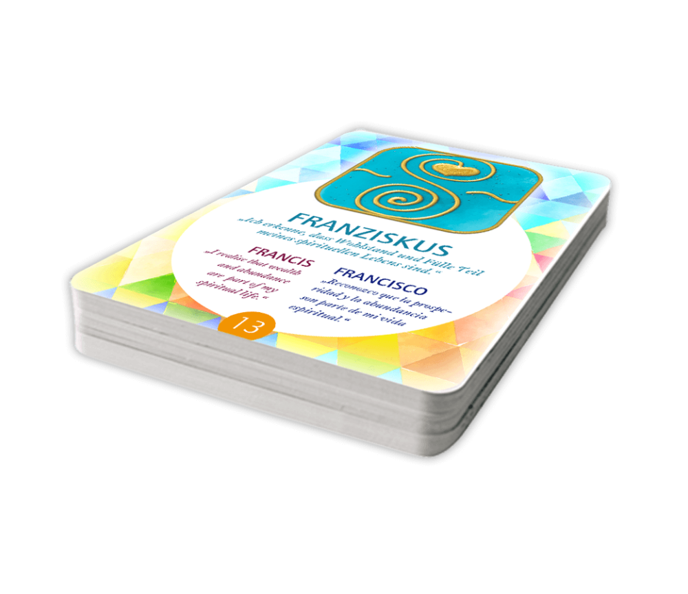 Ingrid Auer - Energetisierte Karten  Schutzpatron-Symbole  dreisprachig (DE/EN/ES)  ohne Guidebook