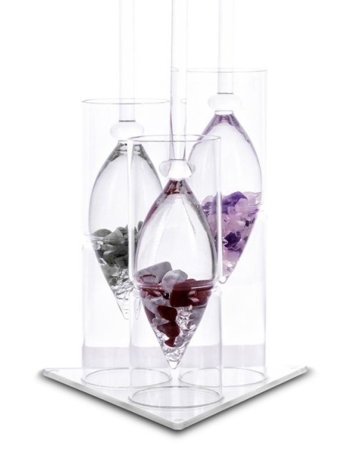 VitaJuwel - Halter 3-fach (Glas) - für Edelsteinphiolen
