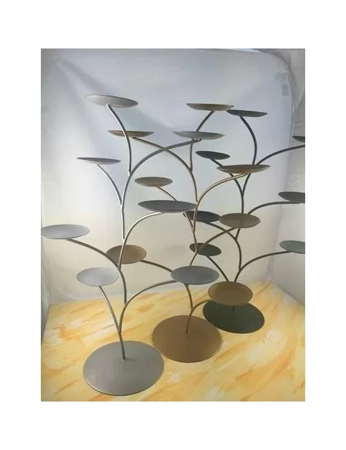 Teelichthalter - Capiz Muschel - Lotus Licht - Chakra - klein - 7er Set - Gold