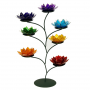 Teelichthalter - Capiz Muschel - Lotus Licht - Chakra -groß - 7er Set - Gold