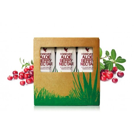 Forever - Forever Aloe Berry Nectar™ -  Tripack - Aloedrink mit Cranberrys & Äpfeln - 3 x 1 Liter