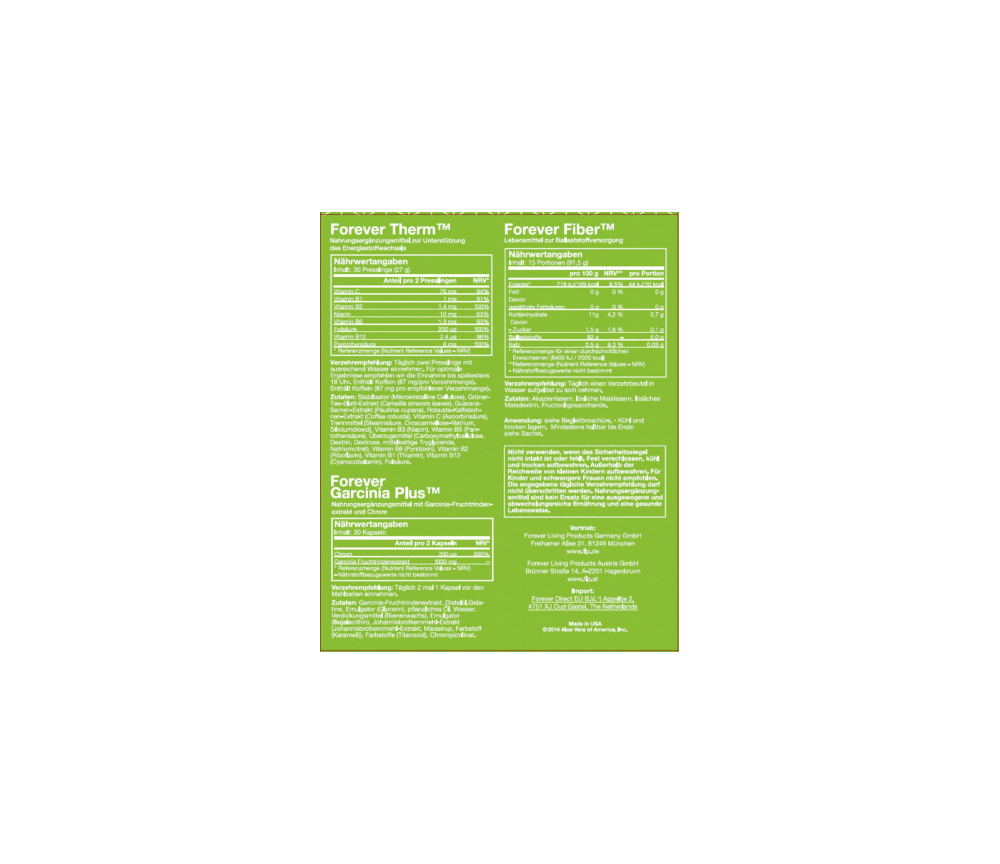 Forever - Forever F15™ Chocolate - das 15 Tage Ernährungs- und Fitnessprogramm - 6tlg. Set